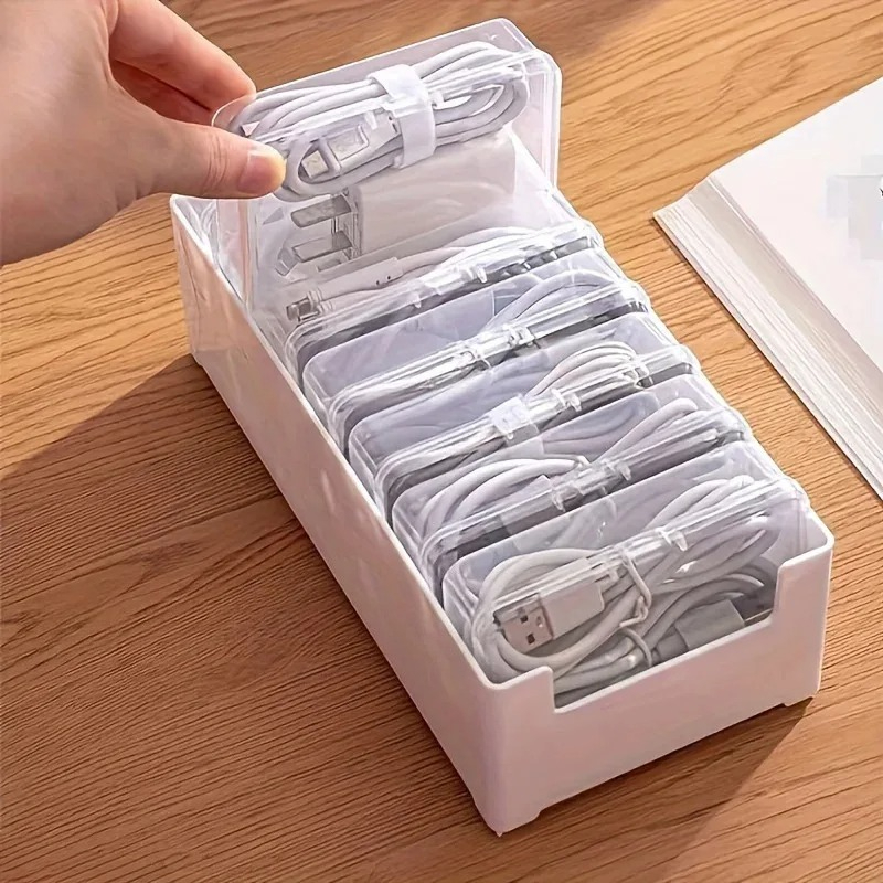 Home Office Organization - Caixa Organizadora de Cabos com 7