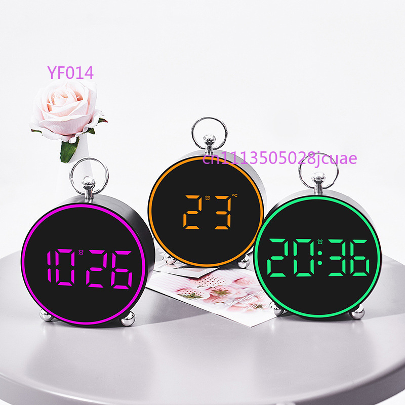 Led Desk Clock - Relógio Despertador Eletrônico LED Minimalista Multifuncional