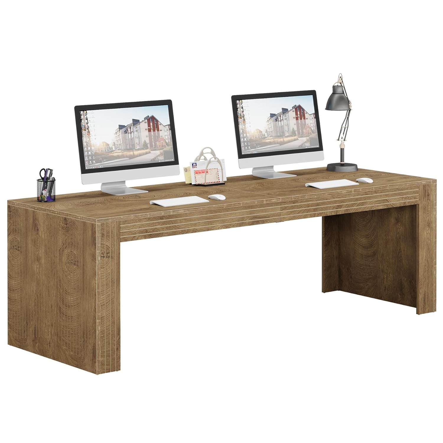 Home Office With Two Desks - # Mesa de Computador Extra Longa