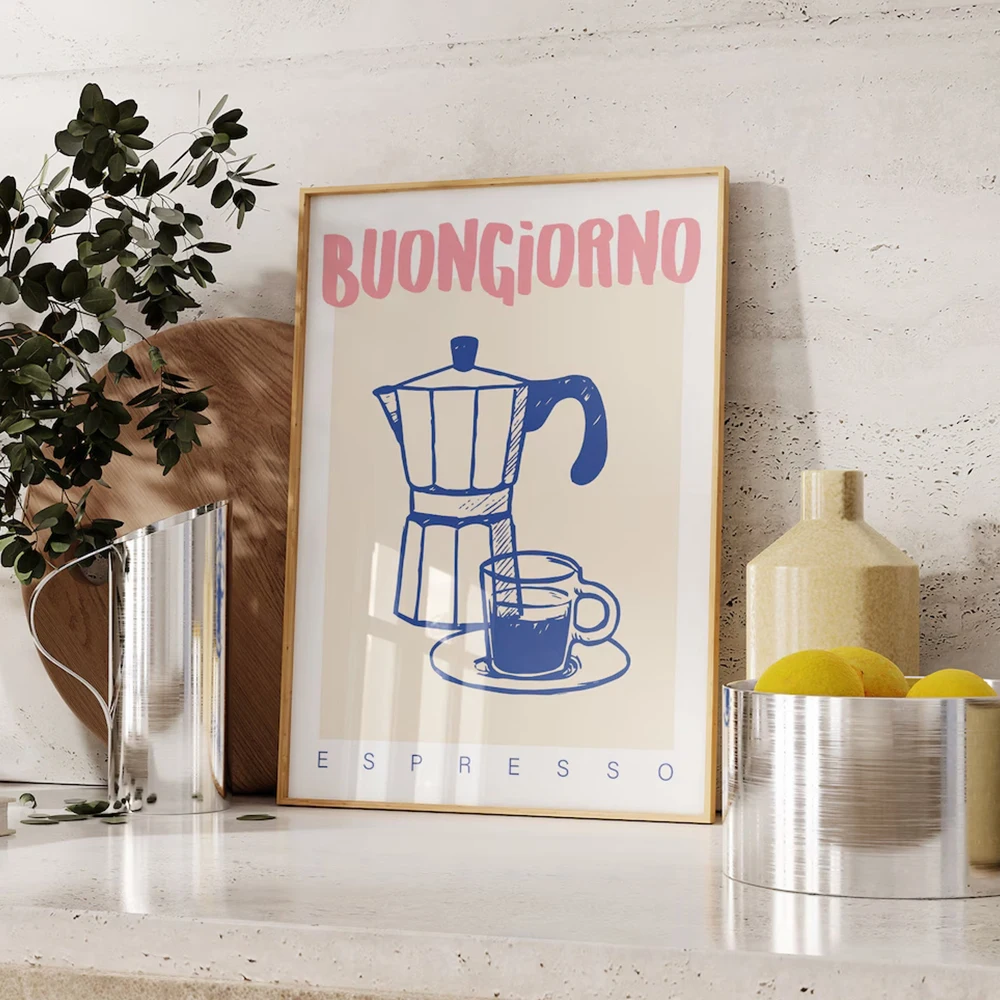 Home Office Kitchen - Moderno café espresso arte da parede