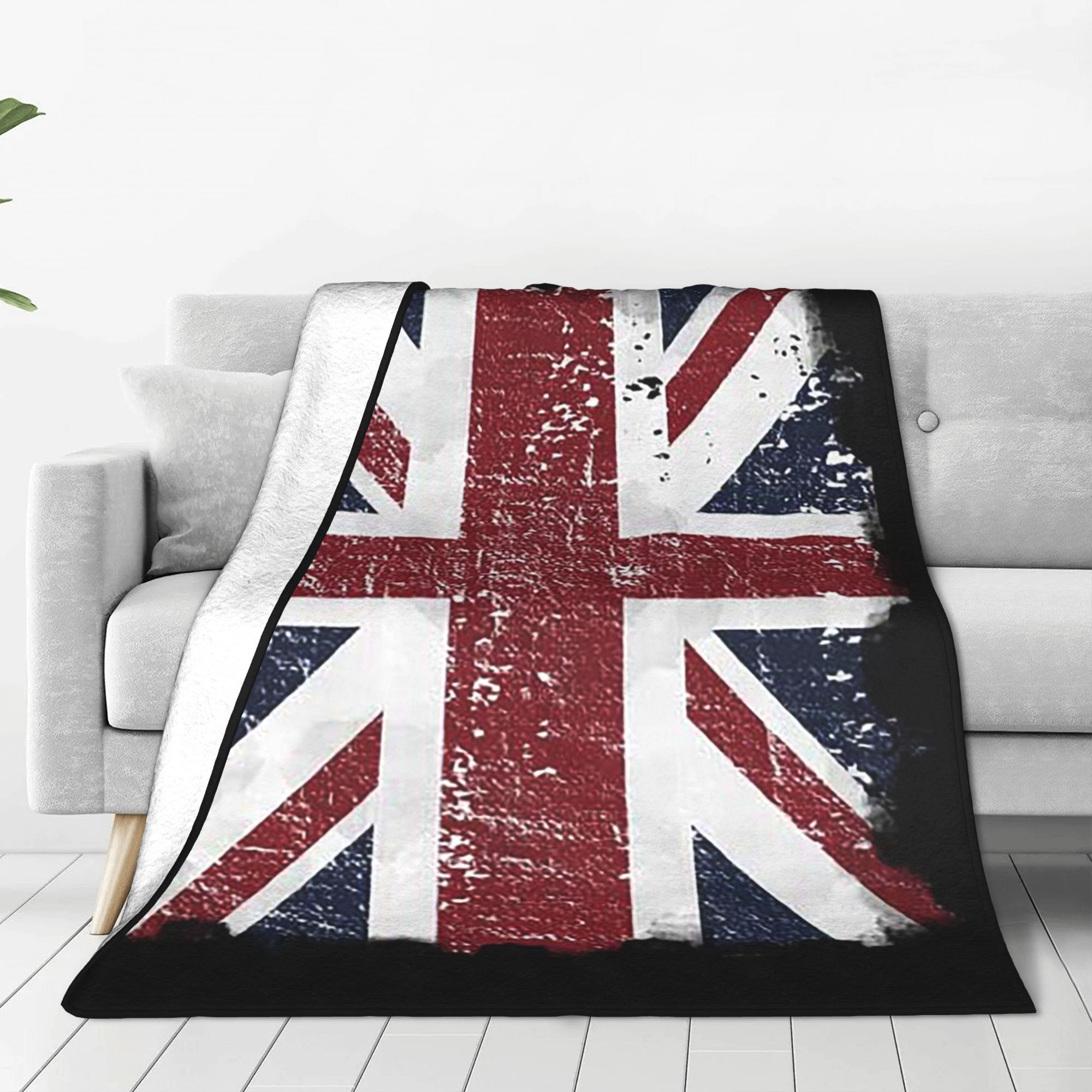 Home Office Uk - Bandeira britânica angustiada preto cinza union
