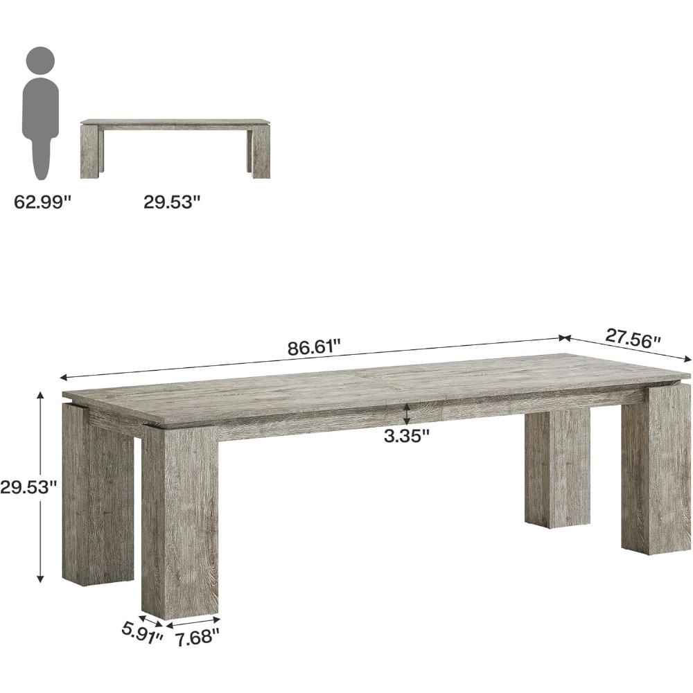 Home Office With Two Desks - Mesa moderna longa de 