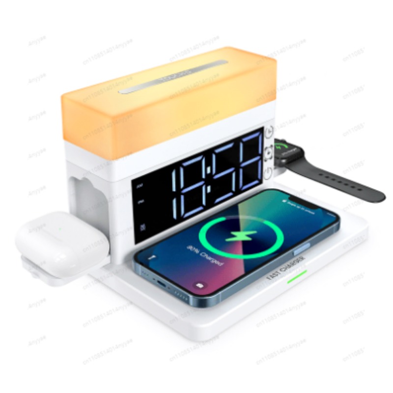 Led Desk Clock - Luminária de Mesa com Carregamento Sem