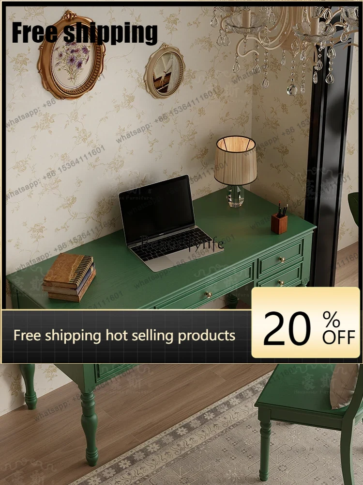 Home Office With Two Desks - Mesa de Escritório Estilo Vintage X4