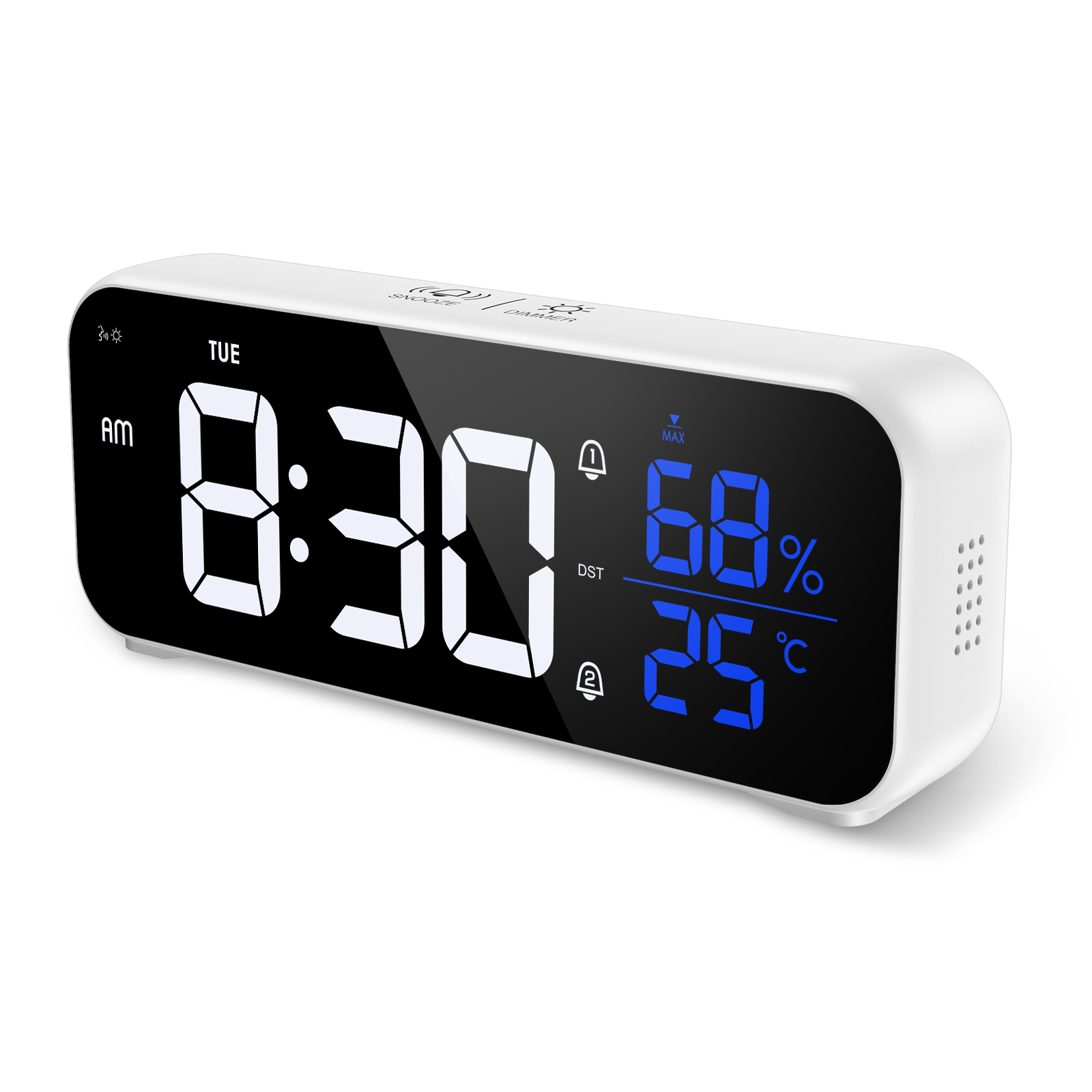 Led Desk Clock - Oria led espelho despertador recarregável música