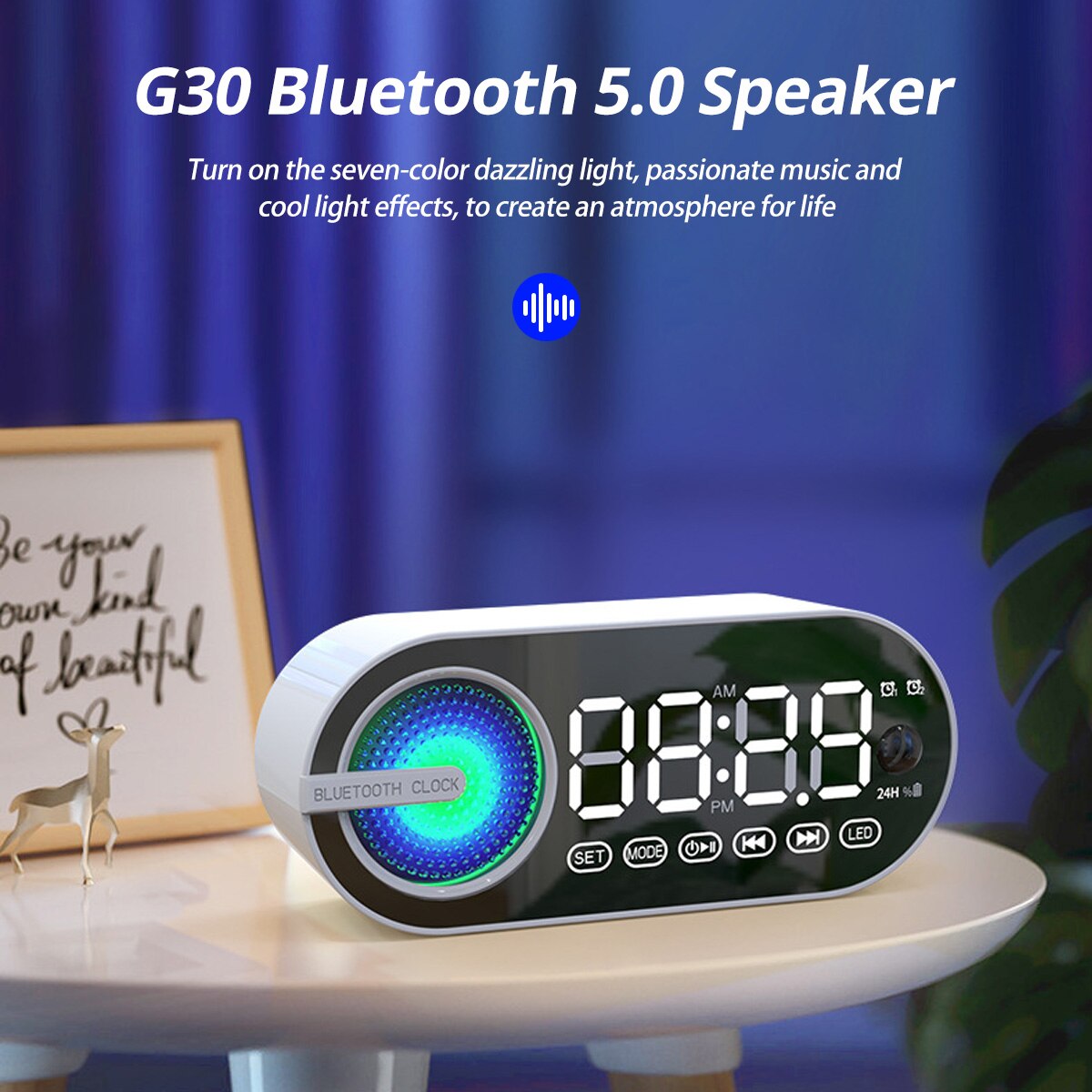 Rádio FM com carregamento USB, - Led Desk Clock avaliação e preço