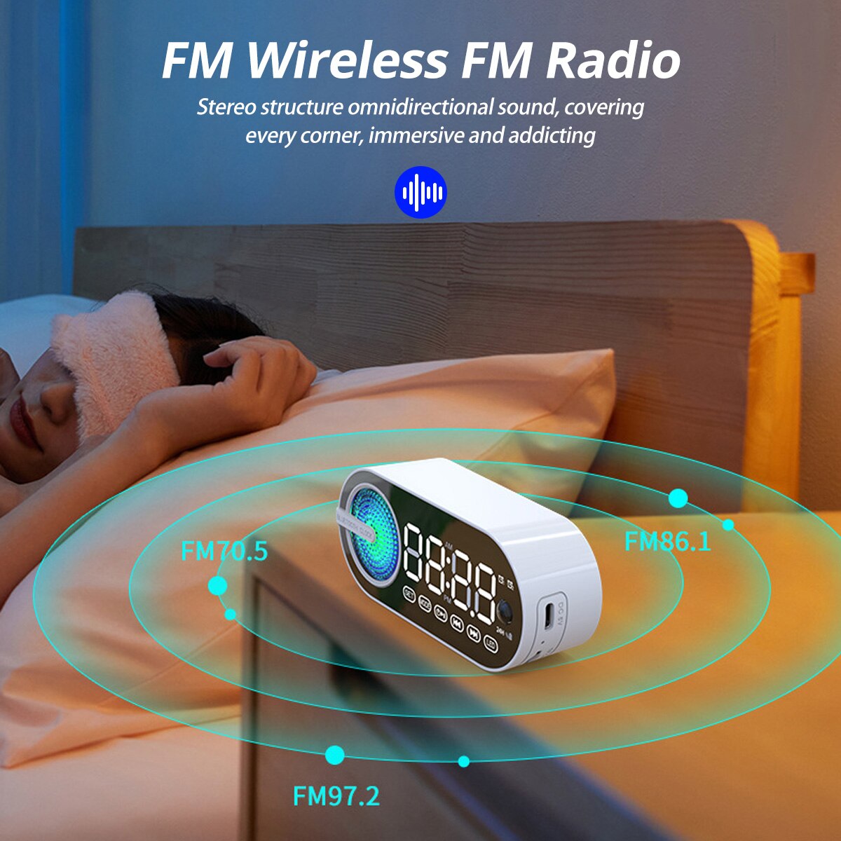 Rádio FM com carregamento USB, - Led Desk Clock avaliação e preço