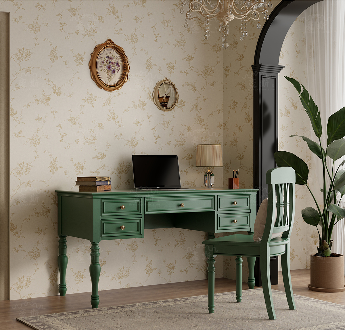 Mesa de Escritório Estilo Vint - Home Office With Two Desks avaliação e preço
