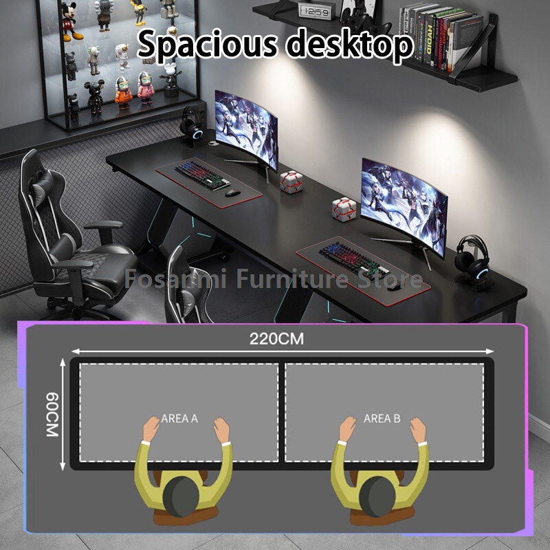 Mesa Gamer Grande para 2 Pesso - Home Office With Two Desks avaliação e preço