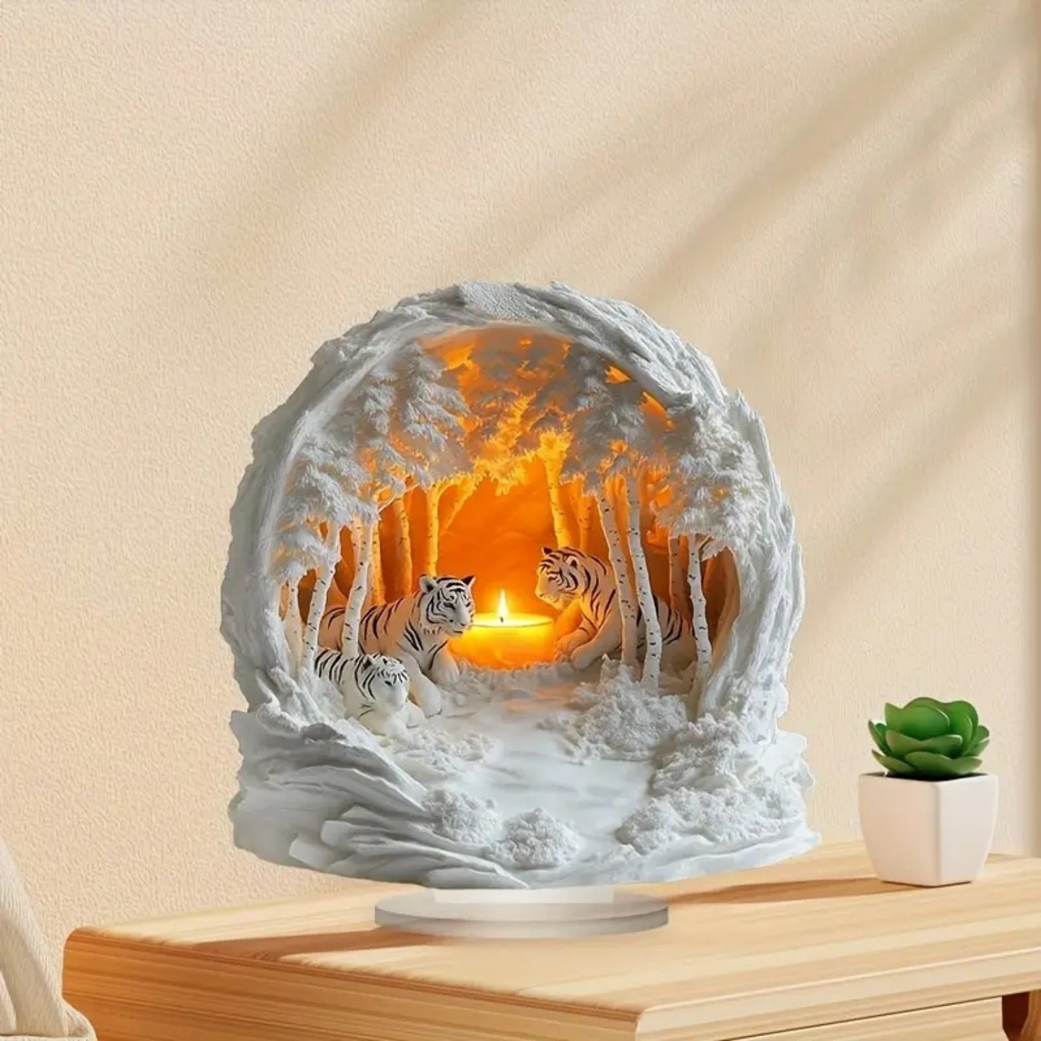 Estátua de dois tigres, estatu - Office Table Home avaliação e preço