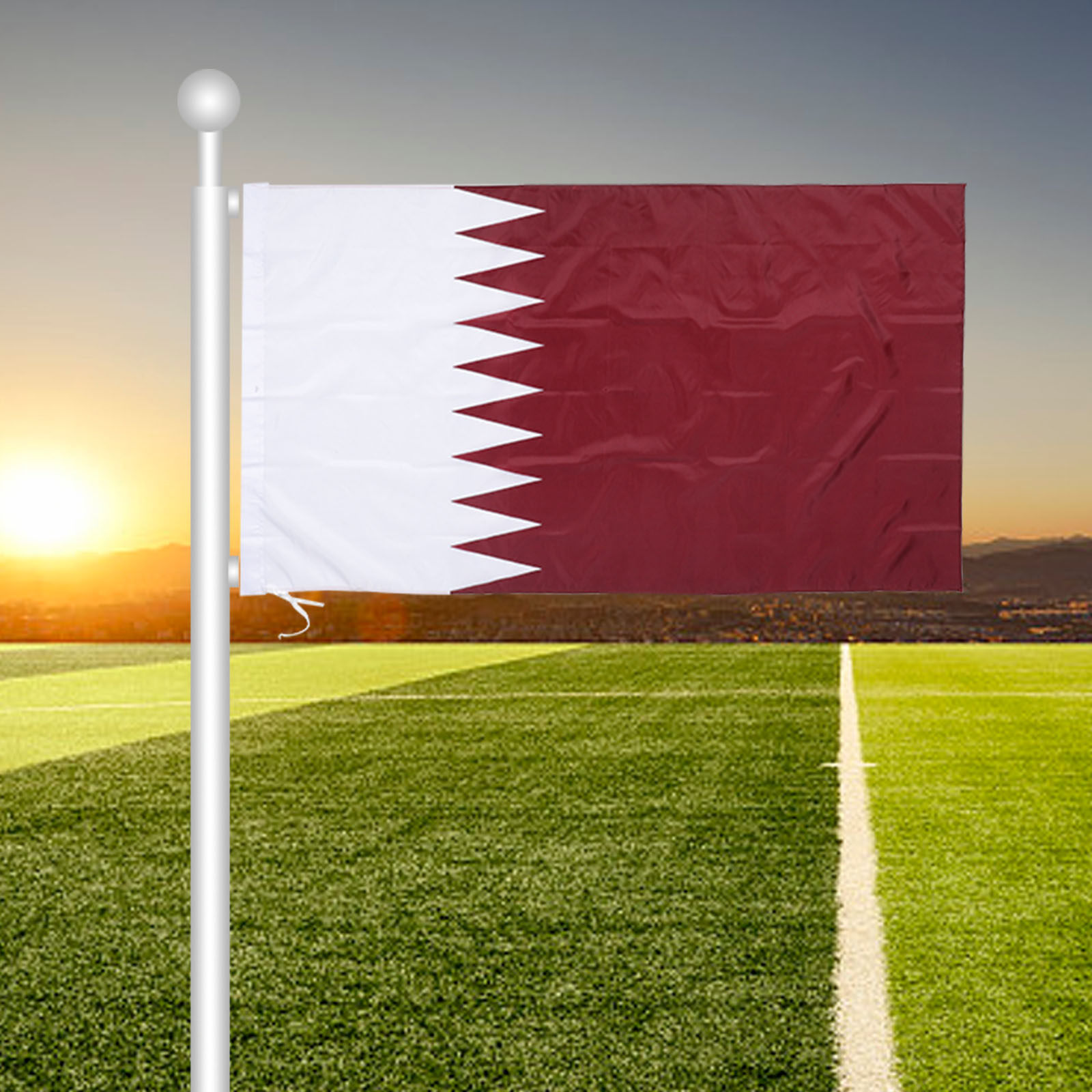 Bandeira do Qatar em Poliéster - Home Office Qatar avaliação e preço