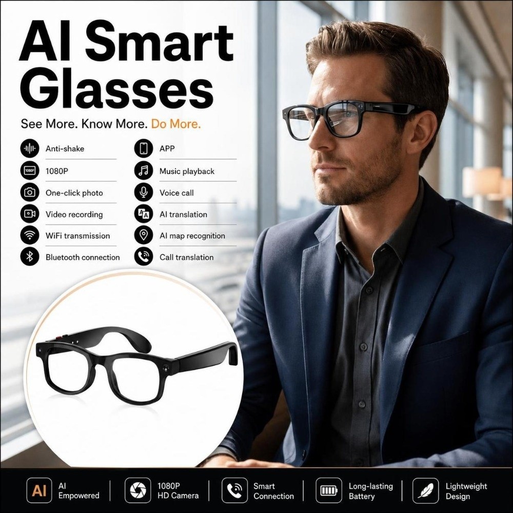 Óculos Inteligentes AI 2 em 1  - Blue Light Glasses avaliação e preço