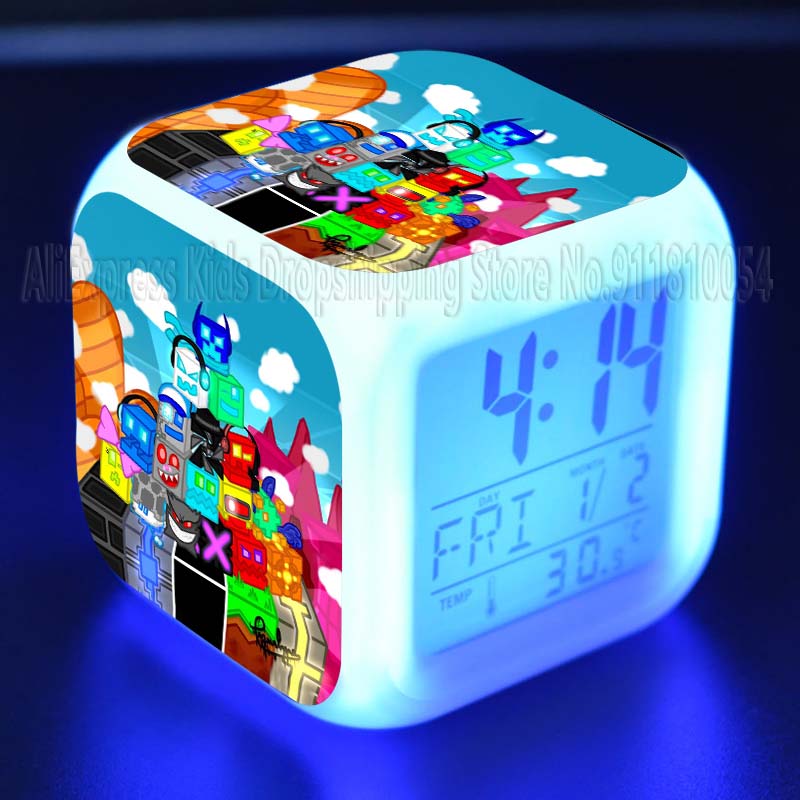 Geometria irritada traço despe - Led Desk Clock avaliação e preço