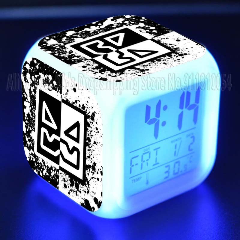 Geometria irritada traço despe - Led Desk Clock avaliação e preço