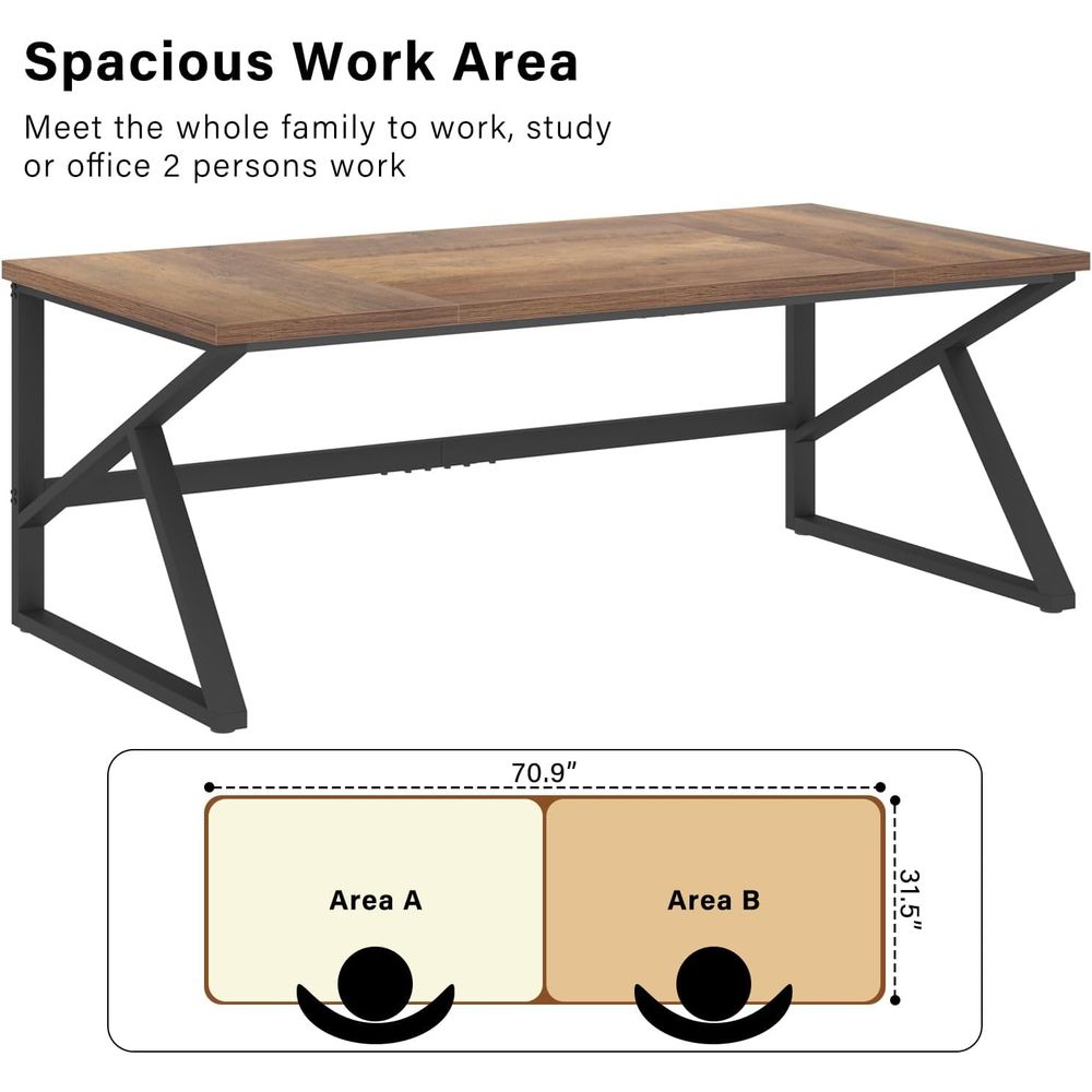 Mesa Dupla Extra Longa para Ho - Home Office With Two Desks avaliação e preço