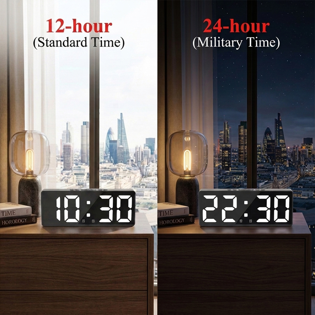 Despertador Digital com Contro - Led Desk Clock avaliação e preço