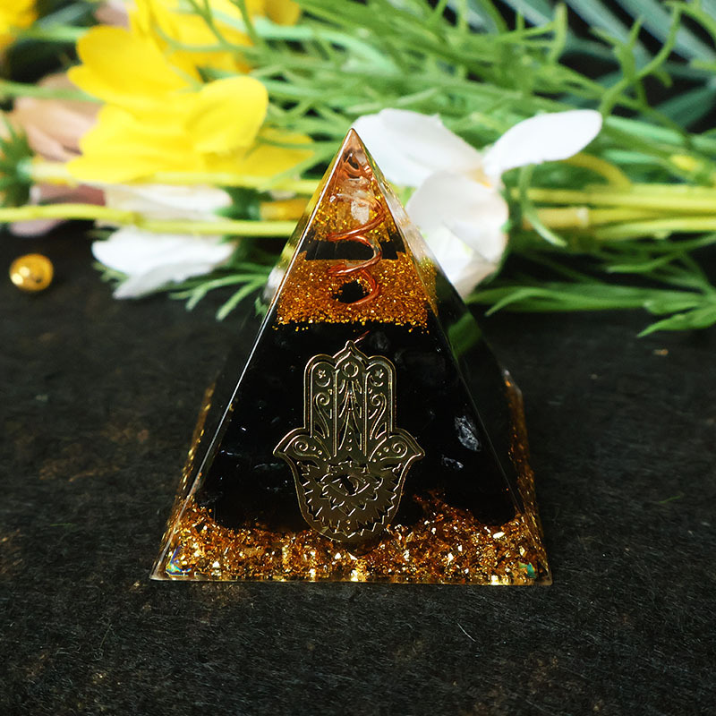 Pirâmide de Orgonite de Obsidi - Home Office Free avaliação e preço