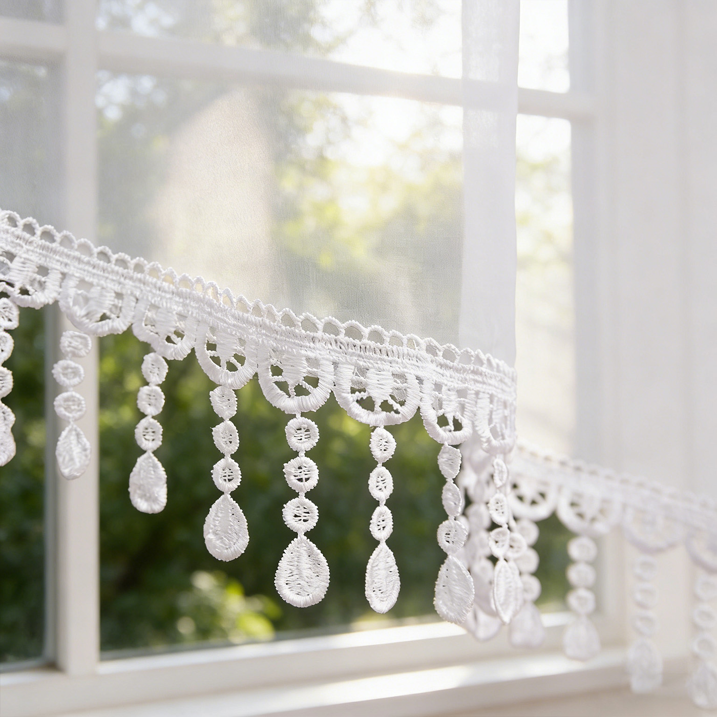 2 Peças de Cortinas de Renda B - Home Office Kitchen avaliação e preço