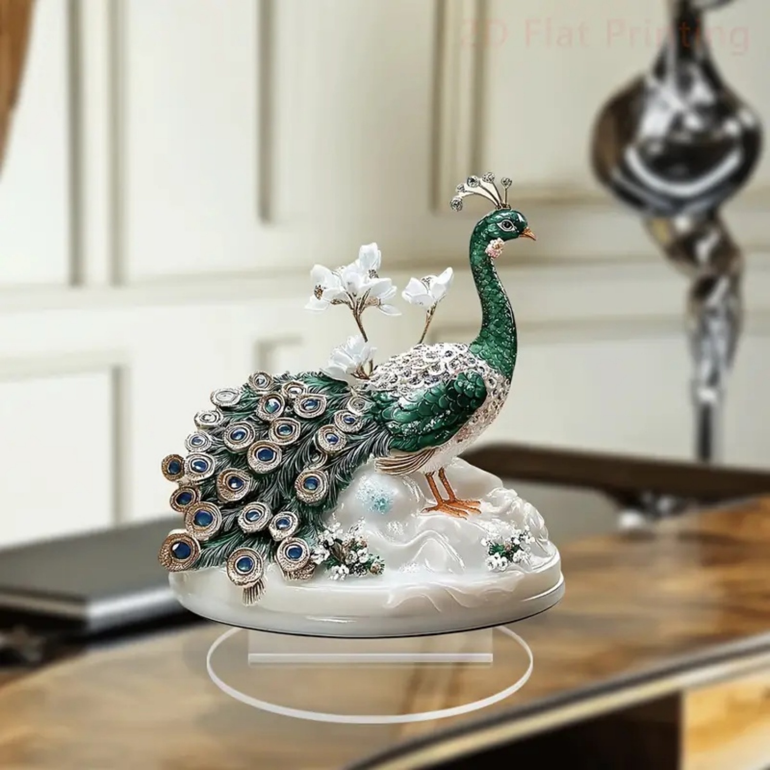 Estátua Elegante de Pavão em A - Office Table Home avaliação e preço