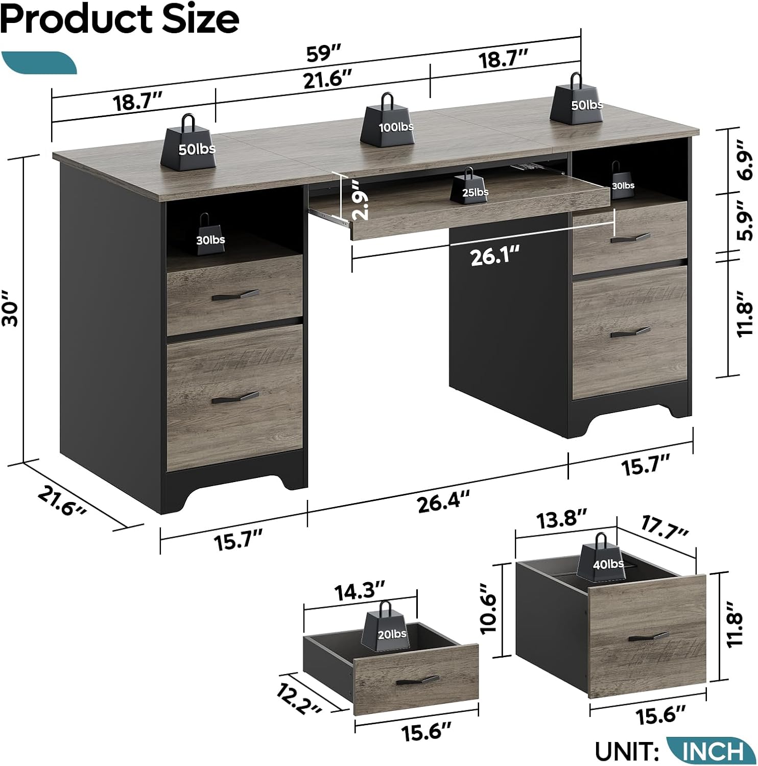 Mesa de Computador Executiva c - Home Office With Two Desks avaliação e preço