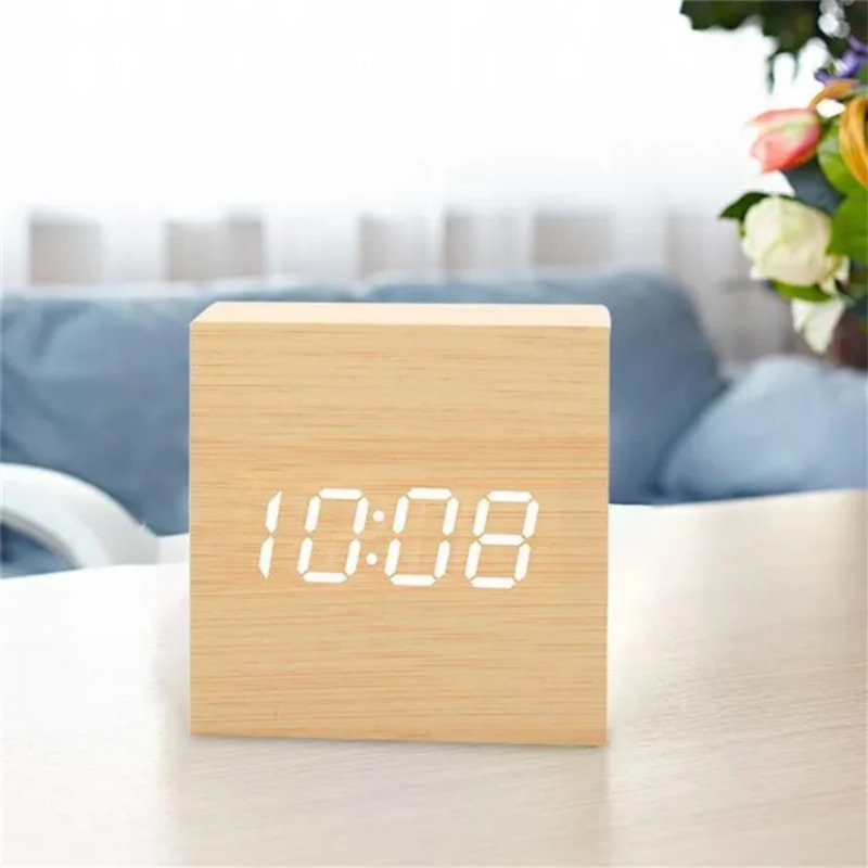 Controle de voz relógio eletrô - Led Desk Clock avaliação e preço