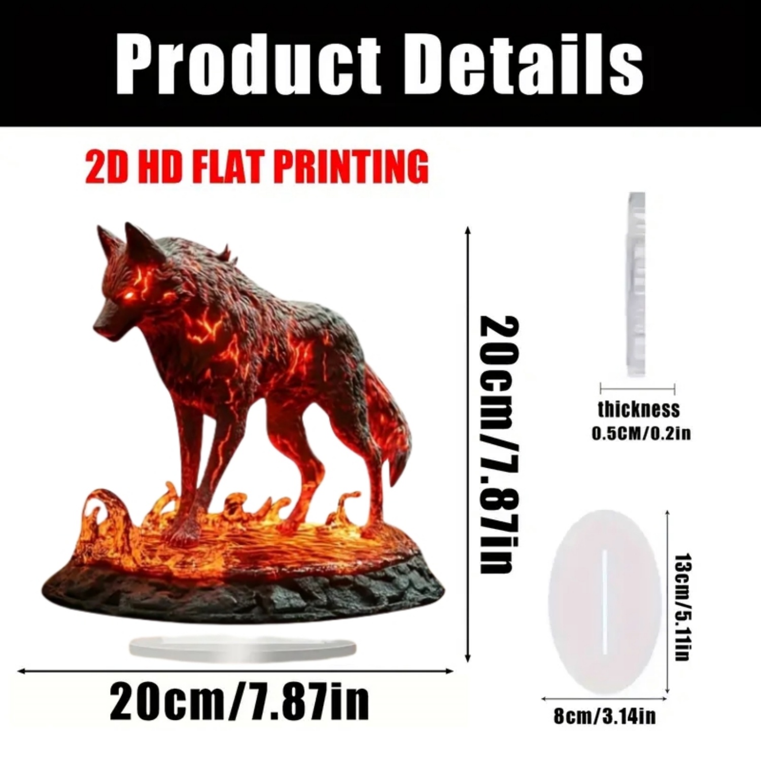 Estátua de lobo chama, estatue - Office Table Home avaliação e preço