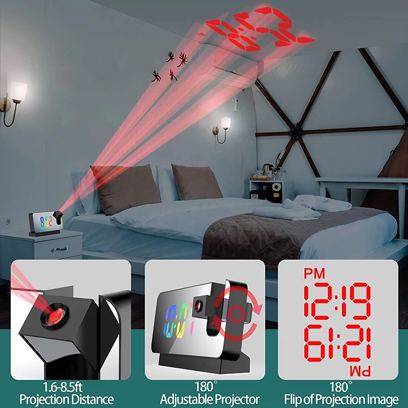 Despertador de projeção relógi - Led Desk Clock avaliação e preço