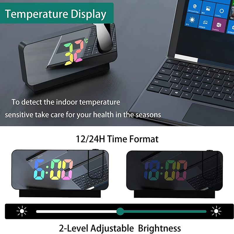 Despertador de projeção relógi - Led Desk Clock avaliação e preço