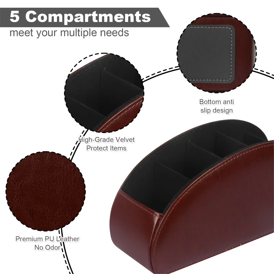 Organizador de Mesa em Couro P - Home Office Organization avaliação e preço