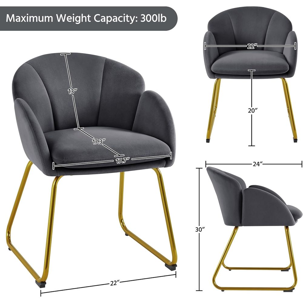 Poltrona de Veludo com Design  - Home Office Kitchen avaliação e preço