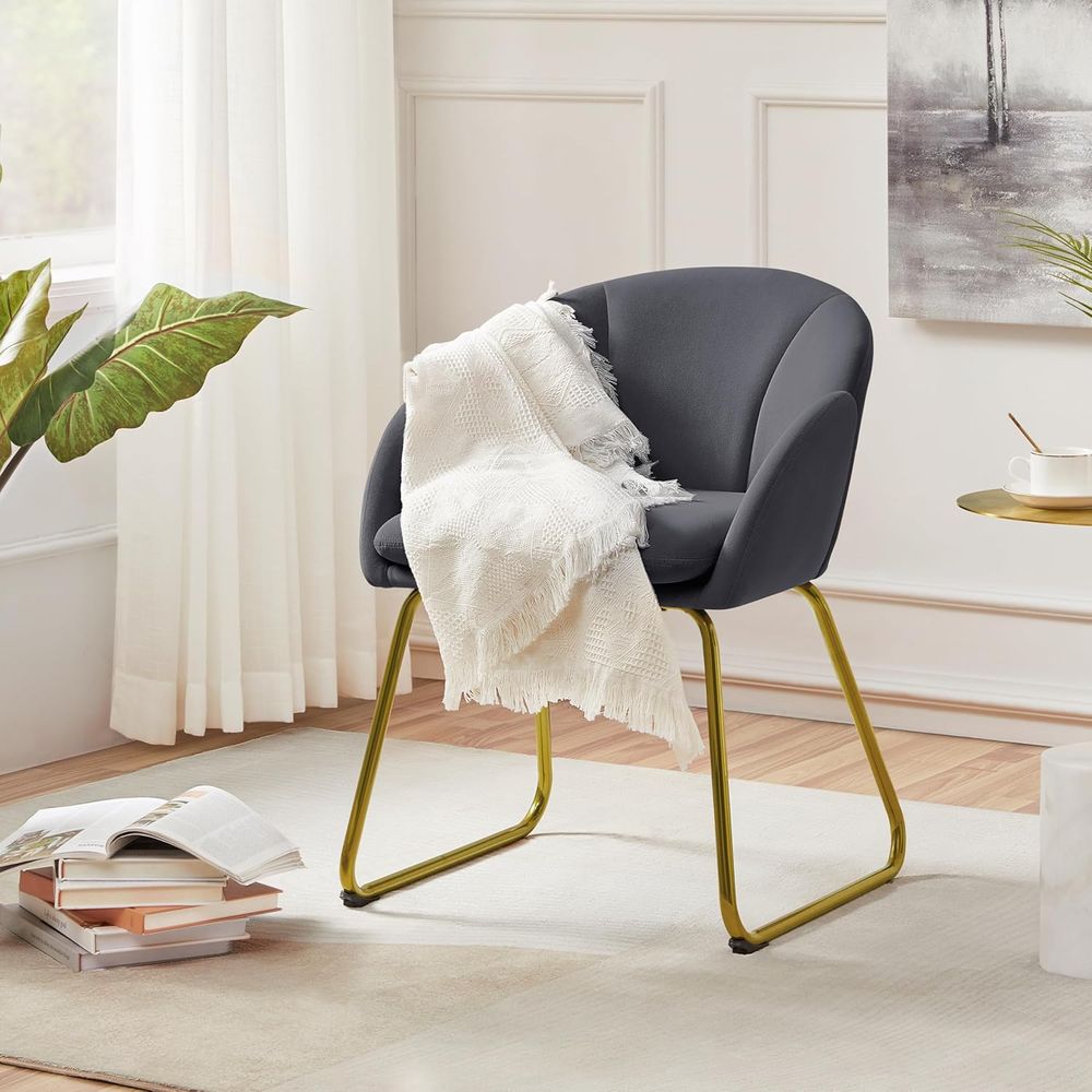 Poltrona de Veludo com Design  - Home Office Kitchen avaliação e preço