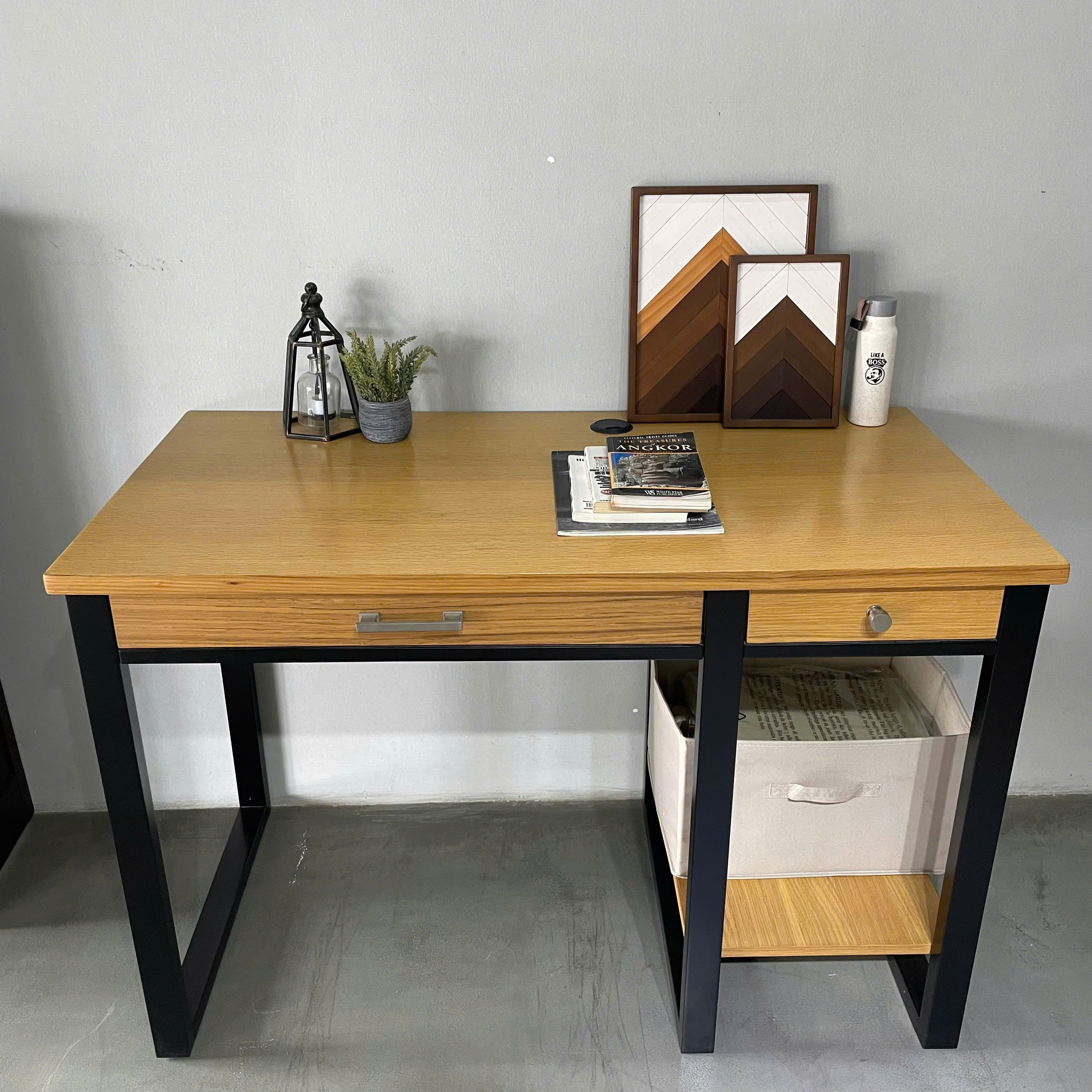 Mesa de computador de madeira  - Home Office With Two Desks avaliação e preço
