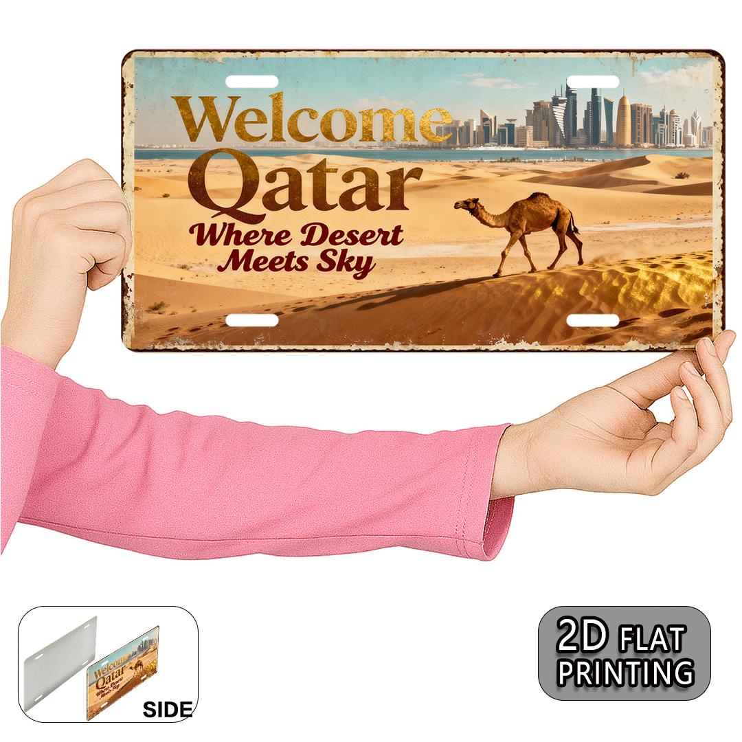Placa Decorativa de Metal Vint - Home Office Qatar avaliação e preço