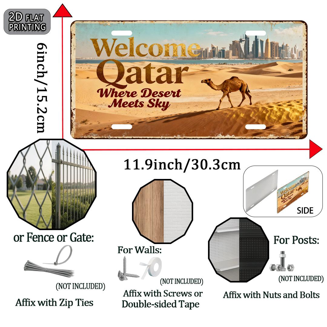 Placa Decorativa de Metal Vint - Home Office Qatar avaliação e preço