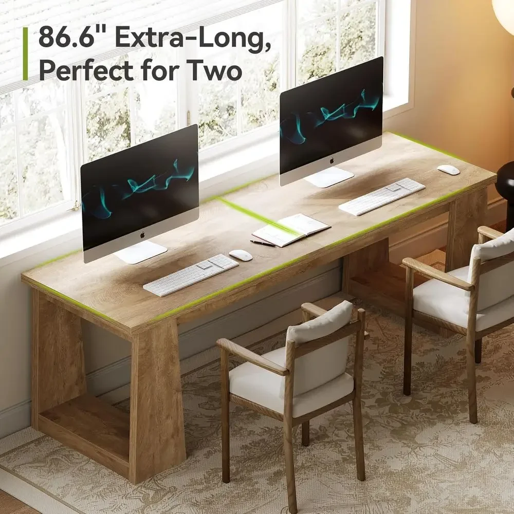 Mesa de escritório rústica mar - Home Office With Two Desks avaliação e preço