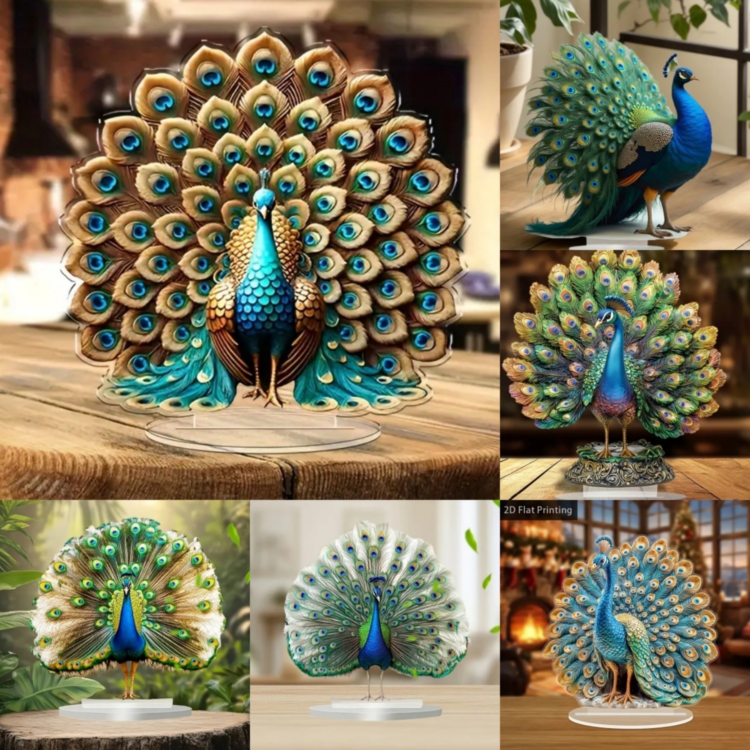 Estátua de Pavão com Cauda Abe - Office Table Home avaliação e preço