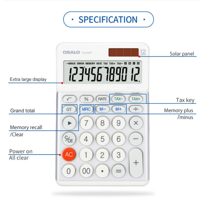 Calculadora de mesa solar de 1 - Home Office Tax avaliação e preço