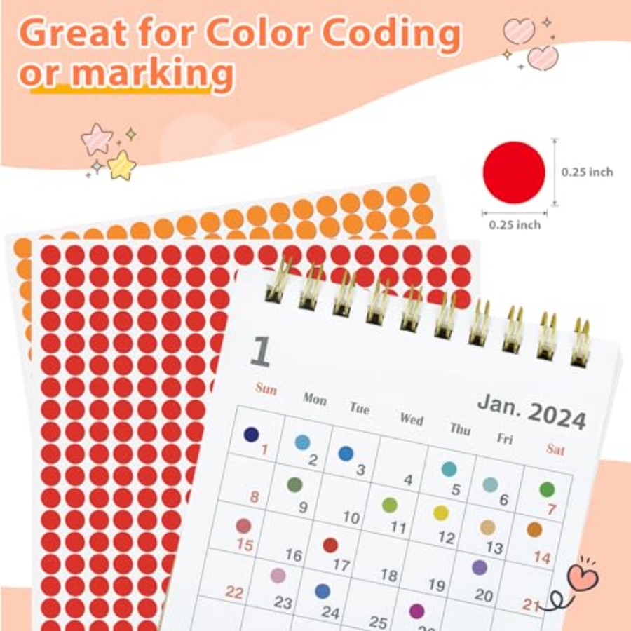 4500 Adesivos Pequenos Colorid - Home Office Organization avaliação e preço