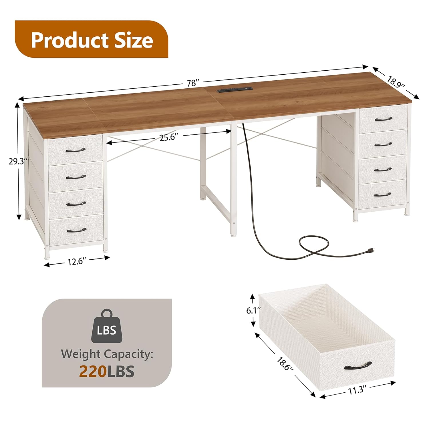 Mesa para 2 Pessoas com 8 Gave - Home Office With Two Desks avaliação e preço