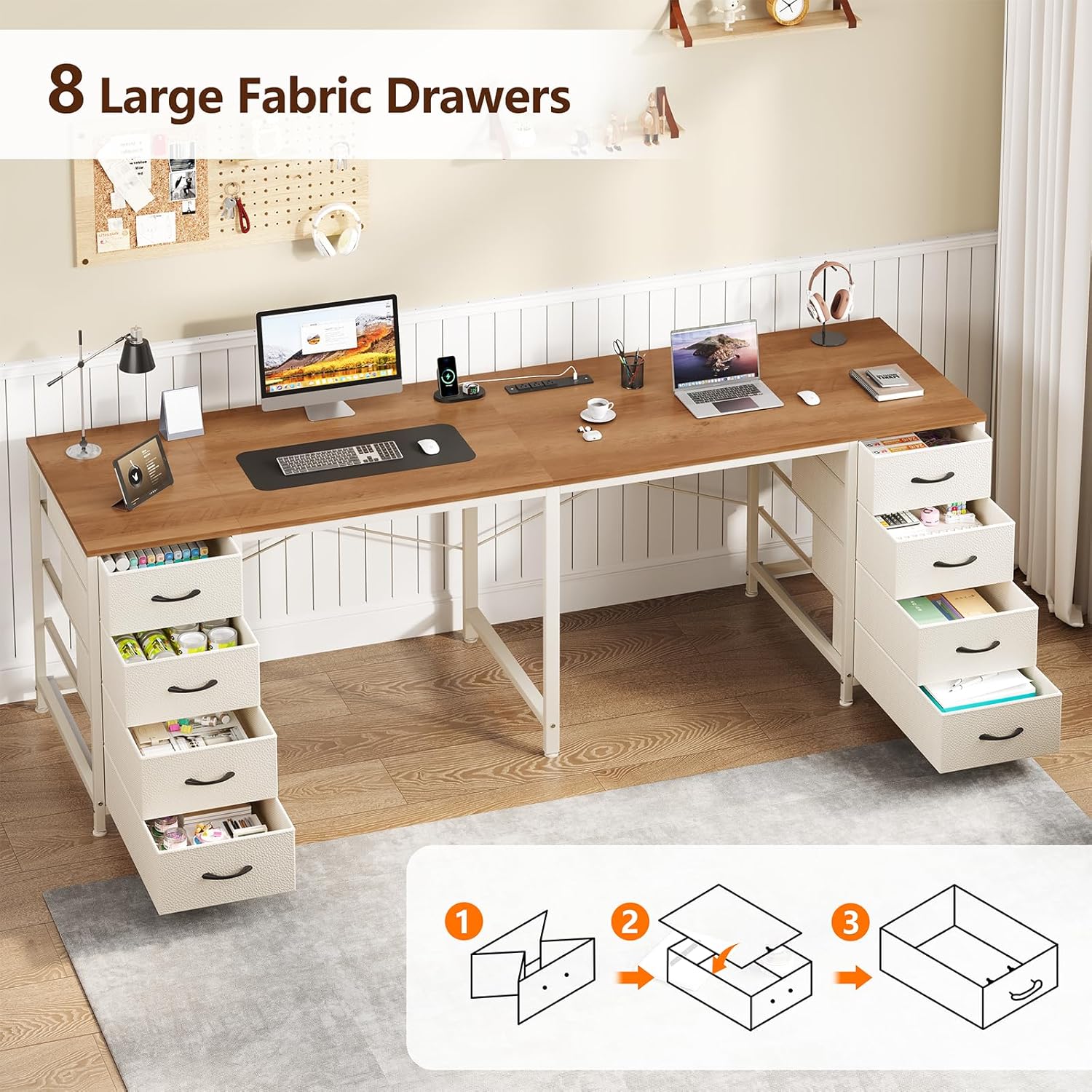 Mesa para 2 Pessoas com 8 Gave - Home Office With Two Desks avaliação e preço