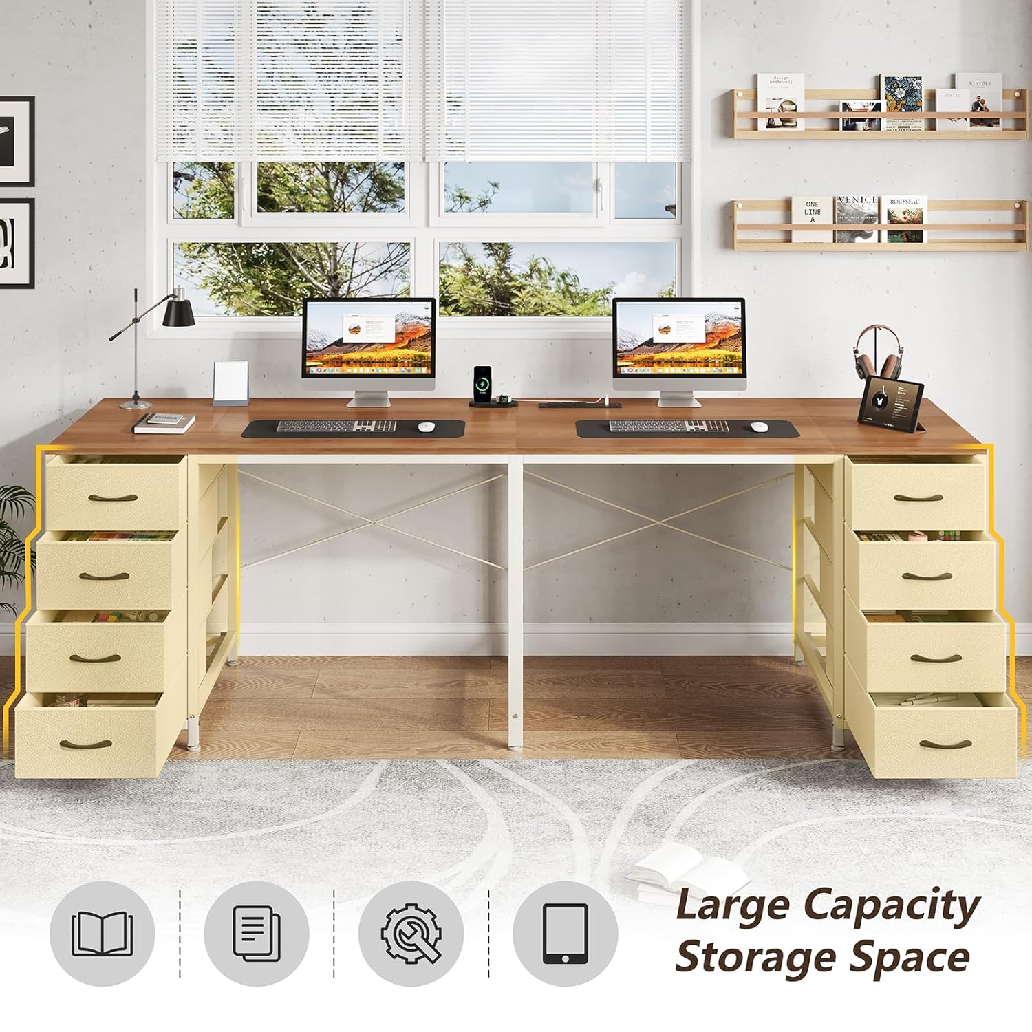 Mesa para 2 Pessoas com 8 Gave - Home Office With Two Desks avaliação e preço